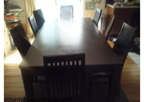 Large Dining Table and Chairs